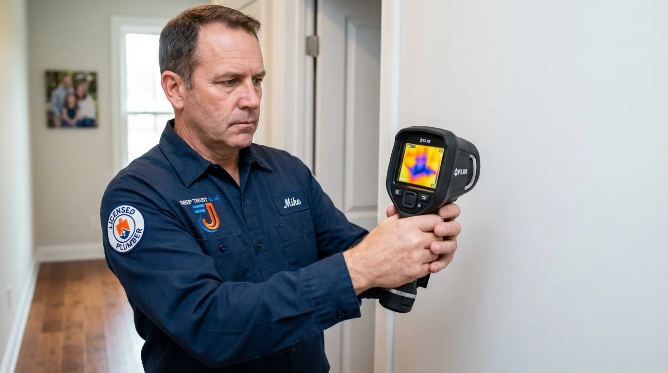 Thermal imaging leak detection by Johns Plumbing LLC in Shelburne Falls